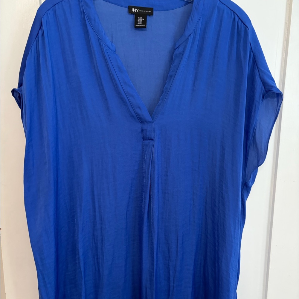 Jones New York Vibrant Blue Blouse